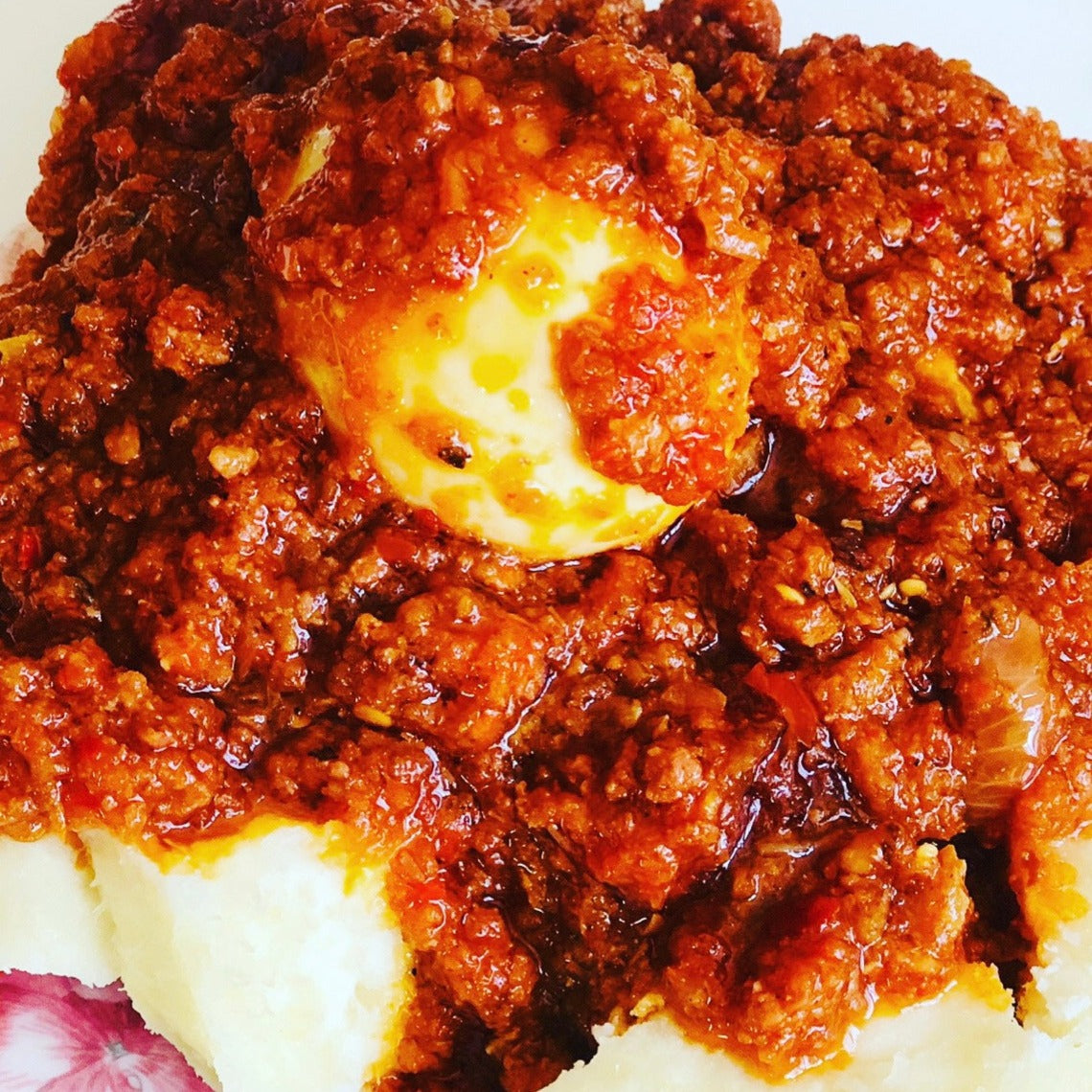 DESIGNER PEPESOS "RED" sauce, ofada stew recipe and rice