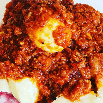 DESIGNER PEPESOS "RED" sauce, ofada stew recipe and rice