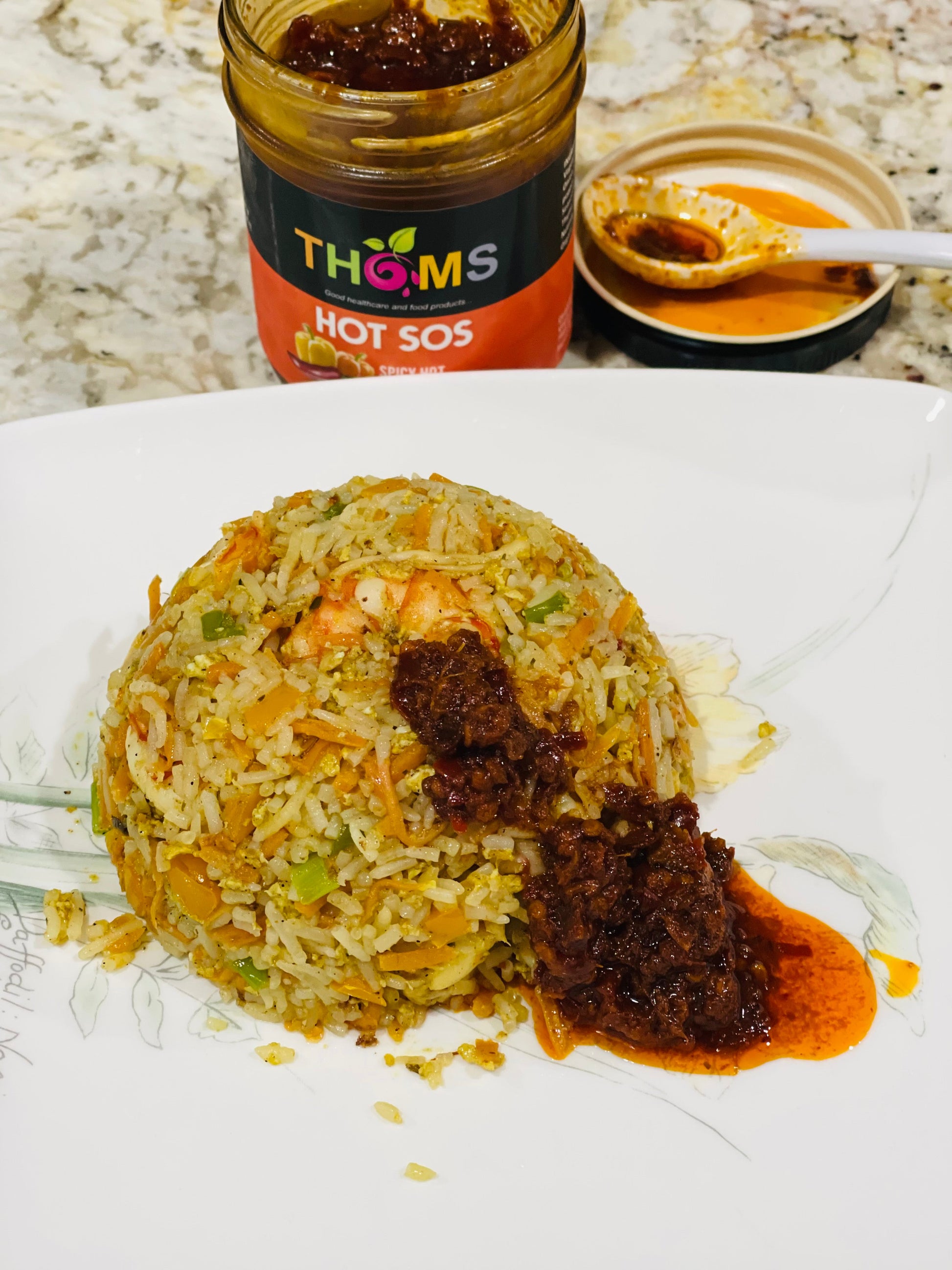 THOMS spicy hot sauce for all your meals and meats!