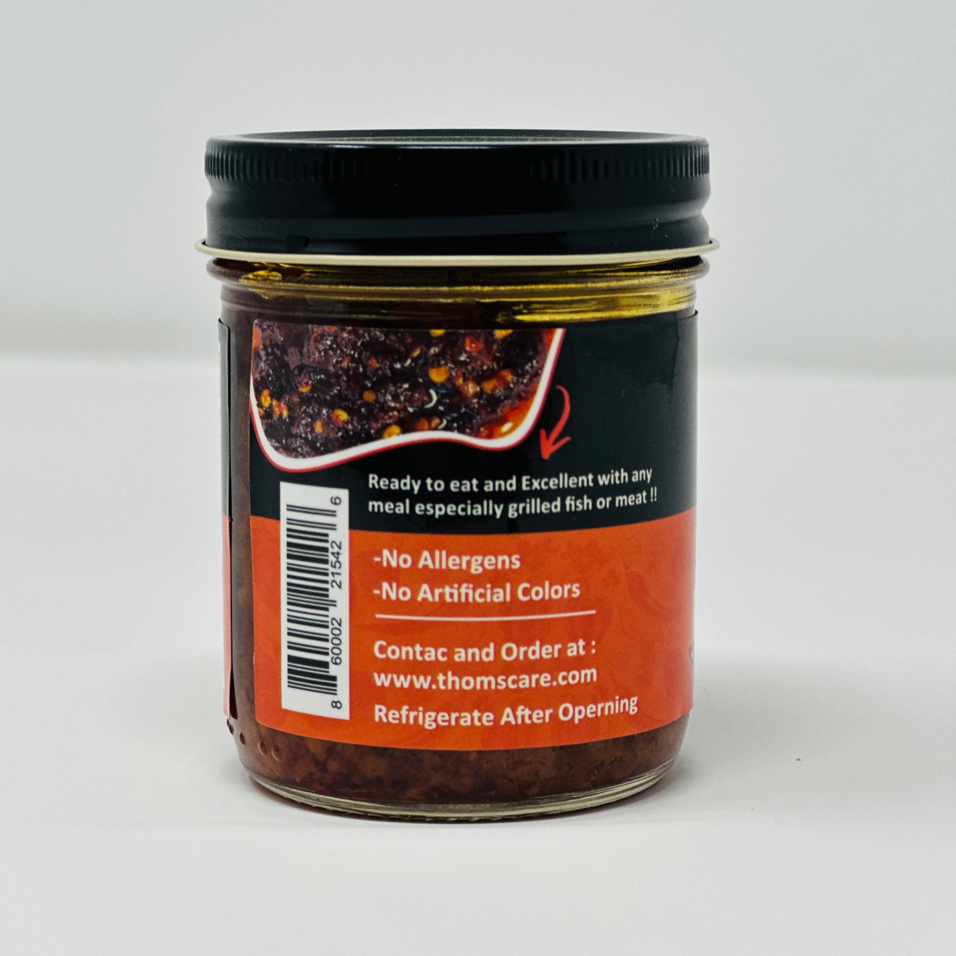 THOMS spicy hot sauce for all your meals and meats!