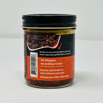 THOMS spicy hot sauce for all your meals and meats!