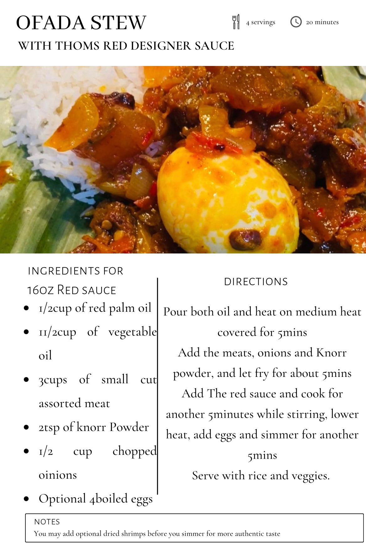 DESIGNER PEPESOS "RED" sauce, ofada stew recipe and rice