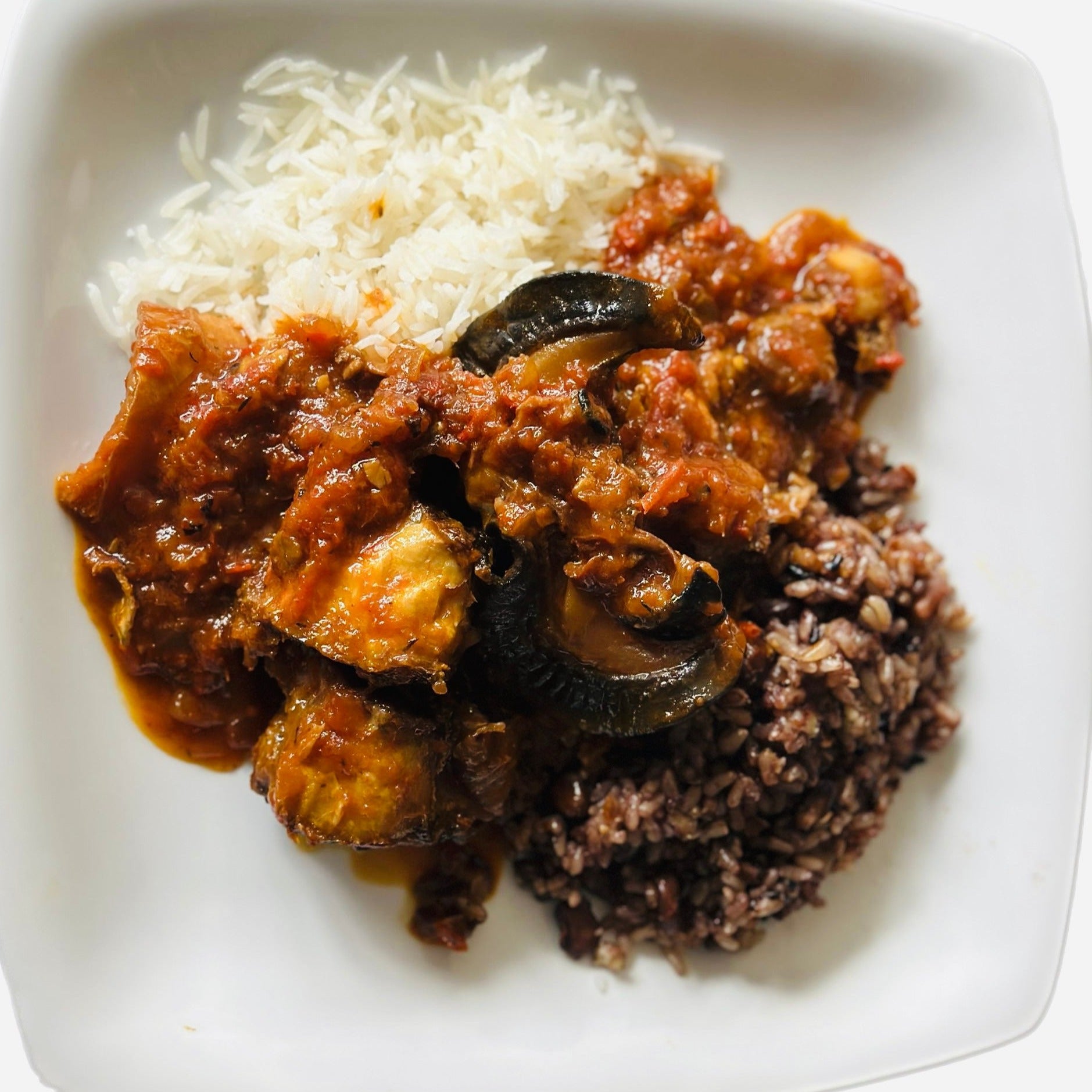 DESIGNER PEPESOS "RED" sauce, ofada stew recipe and rice