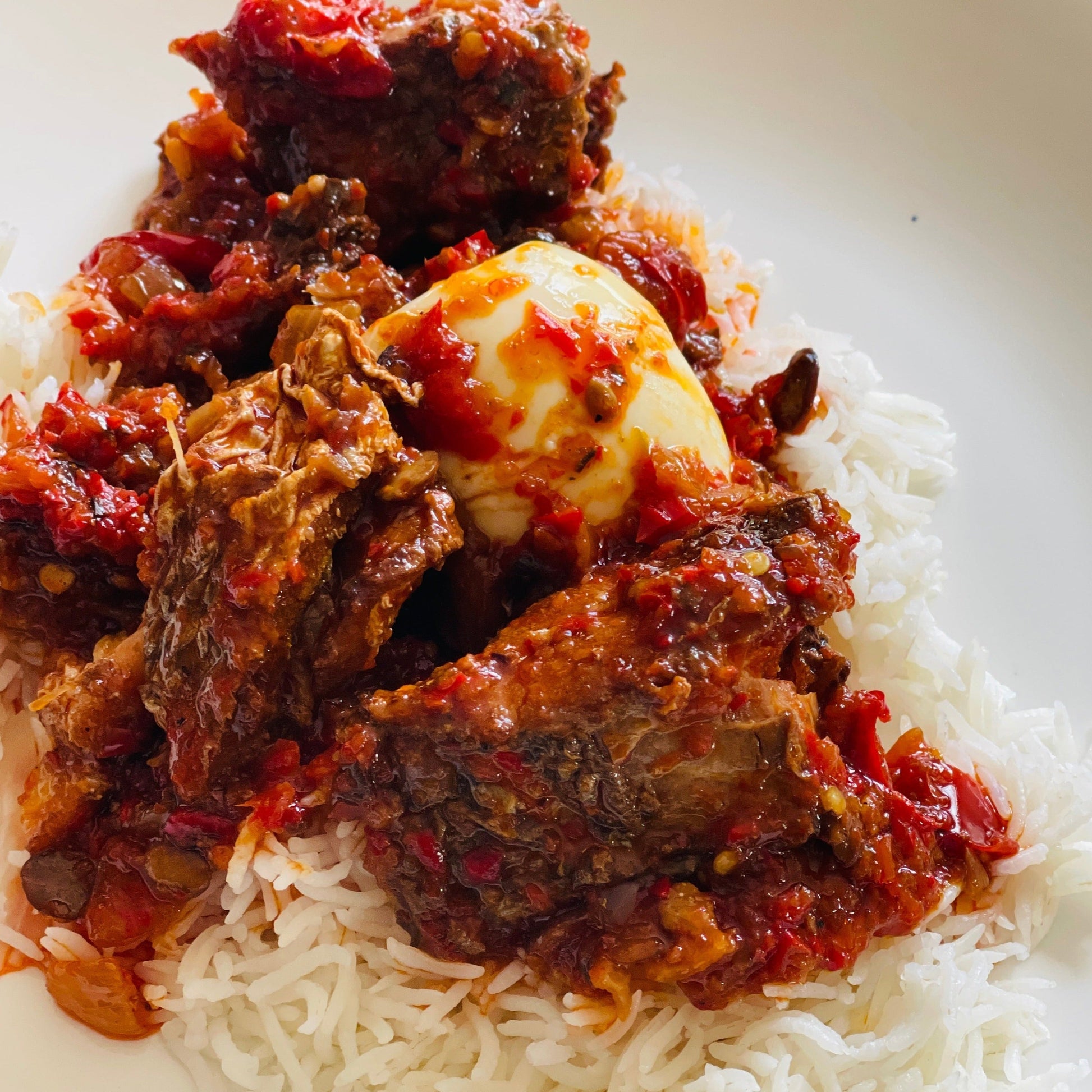 DESIGNER PEPESOS "RED" sauce, ofada stew recipe and rice