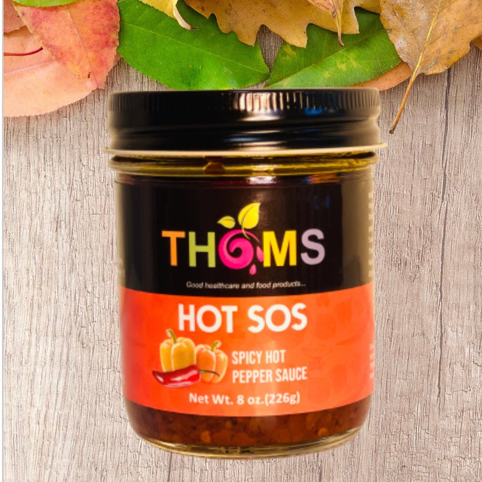 THOMS spicy hot sauce for all your meals and meats!