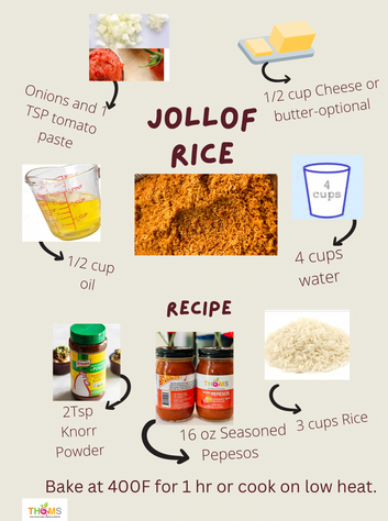 THOMS SEASONED PEPESOS - Jollof Rice Sauce, Stew & Pasta!