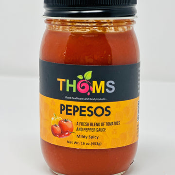 Sauces by THOMS PEPESOS,  All natural blend of fresh tomato and pepper for stew, soup, pasta, no salt or or artificial colors!