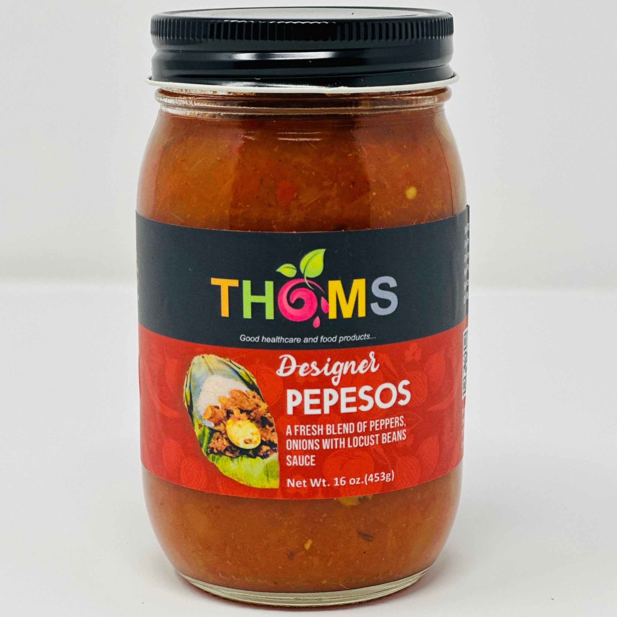 16OZ DESIGNER PEPESOS, For "RED OFADA" stew! a fresh blend of RED peppers with aromatic locust bean flavor!