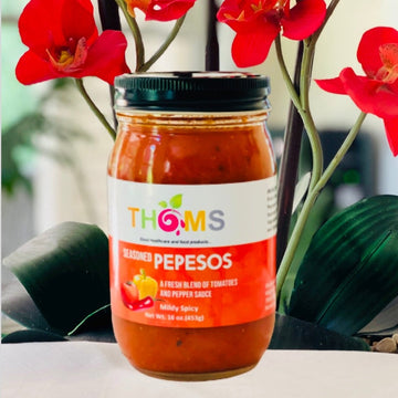 16 OZ SEASONED PEPESOS: Perfect for "JOLLOFF RICE" Keto Friendly, All Natural, Premium Quality Garden Harvest Tomato Pepper Sauce!